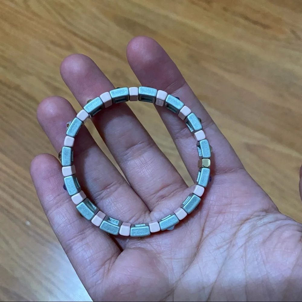 Roxanne Assoulin Pastel Tile Bracelet with Multicolor Crystal Accents